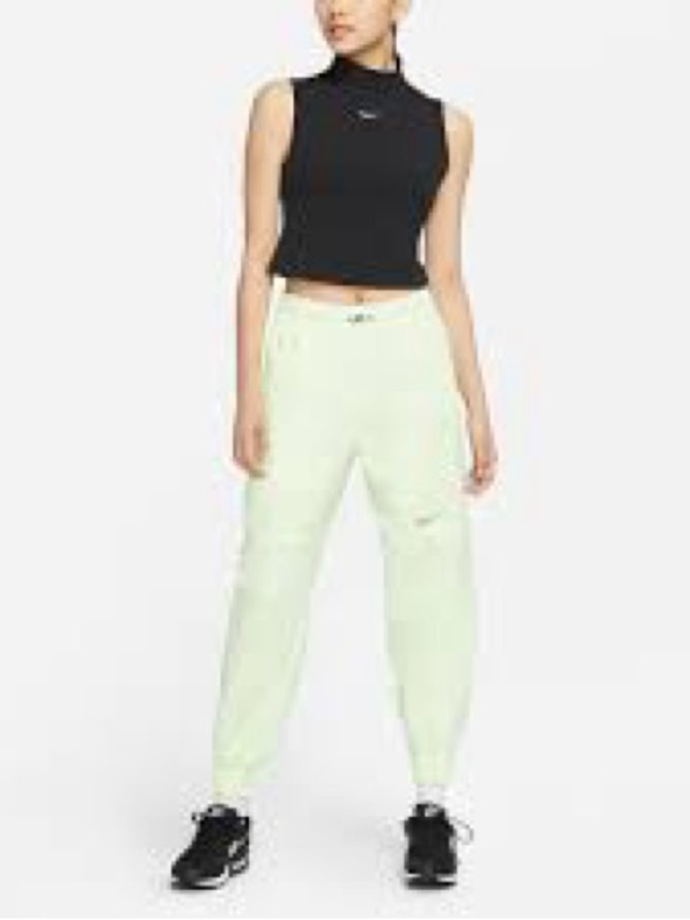 Nike Women's Sportswear Woven Pants in a bright neon green/yellow XS - Picture 3 of 14